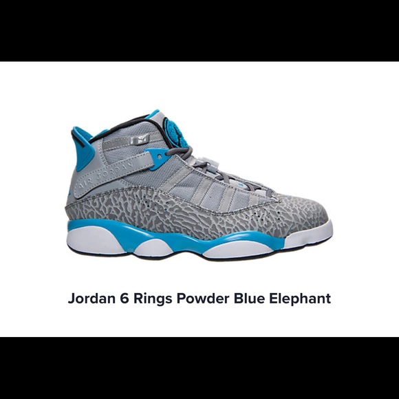 jordan 6 rings powder blue elephant